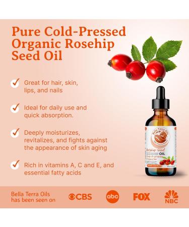 Rosehip Seed Oil. 120ml. 100% Pure. Cold-pressed. Unrefined. Chemical-free. Rich in Vitamin C. Great for Mature Skin. Natural Moisturizer for Hair Skin. 120 ml (Pack of 1) - Buy Online on SooperMarket.com