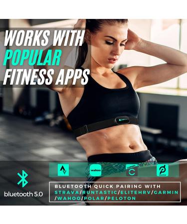 Powr Labs Bluetooth Heart Rate Monitor Chest Strap | ANT+ HRV Monitor Compatible with Strava Garmin Wahoo Polar Peloton iFit Apps - Buy Online on SooperMarket.com