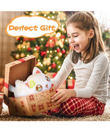 Laibuy Cat Stuffed Animal Toy | Soft Cat Cushion Plush Pillow for Kids | Funny Pussy Plushie Gift | Orange Kitten Stuffed Toy - Buy Online on SooperMarket.com