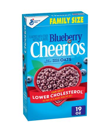 Blueberry Cheerios, Breakfast Cereal with Oats, Gluten Free, 19 oz 1.18 Pound (Pack of 1)