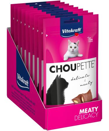 Vita power choupette cat snack with cheese filling meaty snack snacks without added sugar in the recoverable bag (9x 40g)