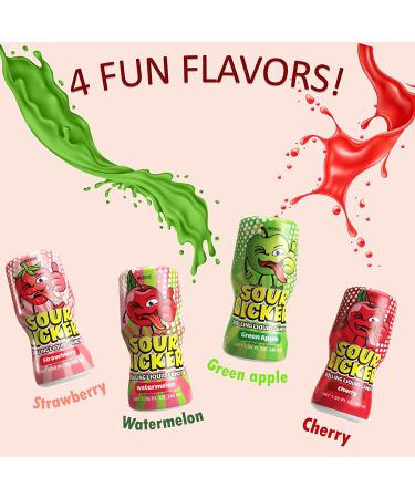 Slime Sour Lickers Candy 12 Pk - Gluten Free, Assorted Flavors - Watermelon, Green Apple, Cherry, Strawberry - Liquid Bulk Treat for Parties, Birthdays, Halloween - 1.35 Oz Each - Buy Online on SooperMarket.com