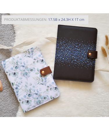 Love My Baby Mother Pass Cover | Document Bag for German Mother Pass | U-Booklet Organizer with Magnetic Lock & 7 Subjects | Eucalyptus (White-Mint) - Buy Online on SooperMarket.com