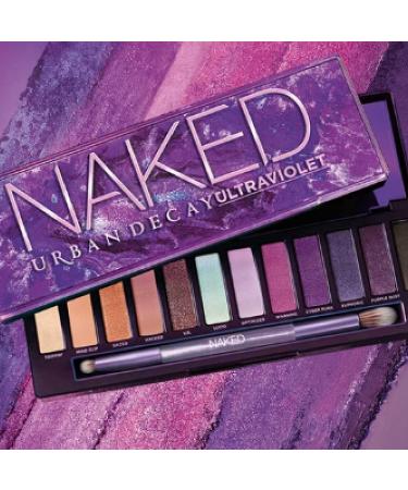 Urban Decay Naked Ultraviolet Eyeshadow Palette - 12 Vivid Neutral Shades with Purple Pop | Ultra-Blendable Rich Colors | Velvety Texture | Mirror & Double-Ended Brush Included - Buy Online on SooperMarket.com