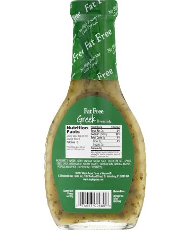 Maple Grove Farms Fat Free Greek Salad Dressing - 8 oz | Healthy & Delicious - Buy Online on SooperMarket.com