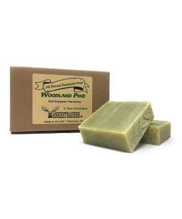 YANKEETRADERS Woodland Pine Soap - Handmade All Natural Vegan / 2 Bars