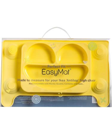 EasyMat 'Perfect Fit' for IKEA Antilop Highchair by EasyTots | Yellow Baby Suction Plate & Placemat for Baby Led Weaning - Buy Online on SooperMarket.com