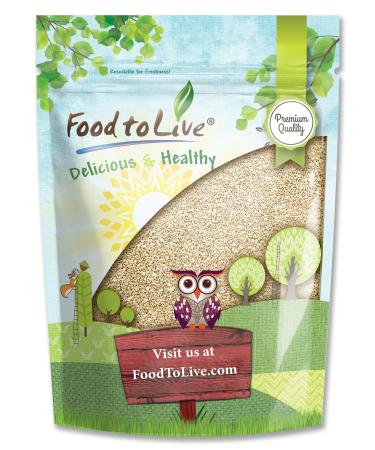 Hulled Sesame Seeds, 4 Pounds  Non-GMO Verified, Whole Raw White Sesame Seeds, Kosher and Vegan, Unroasted, Bulk Sesame. High in Magnesium, Iron, and Calcium. Perfect for Tahini Paste, for Sprinkling Baked Goods, Stir-fri