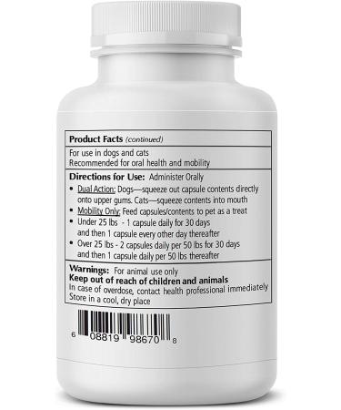 1TDC Dual Action Twist Off Soft Gels for Dogs & Cats - Supports Oral Health, Hip & Joint, Muscle Recovery, Skin & Coat - 120 Gels - Buy Online on SooperMarket.com