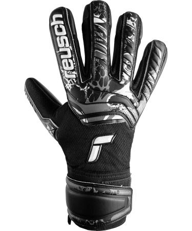 Reusch Attrakt Infinity Goalkeeper Gloves - Unisex Adult Black Size 9 | Superior Grip & Inner Seam Design - Buy Online on SooperMarket.com
