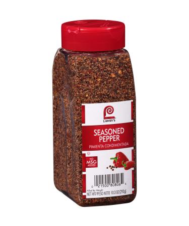 Lawry's Seasoned Pepper, 10.3 oz - One 10.3 Ounce Container of Seasoned All Pepper for a Well-Rounded Flavor of Black Pepper, Sweet Red Bell Peppers, and Spices 10.3 Ounce (Pack of 1)