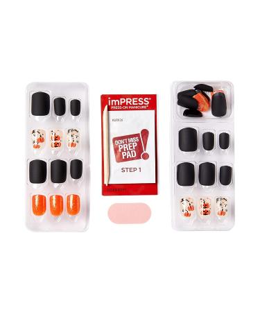 Shop KISS imPRESS Limited Edition Halloween Glow-In-The-Dark Press-On Nails - Hey Boo-tiful with PureFit Technology | Includes Prep Pad Mini File & Cuticle Stick - International Shipping Available - Buy Online on SooperMarket.com
