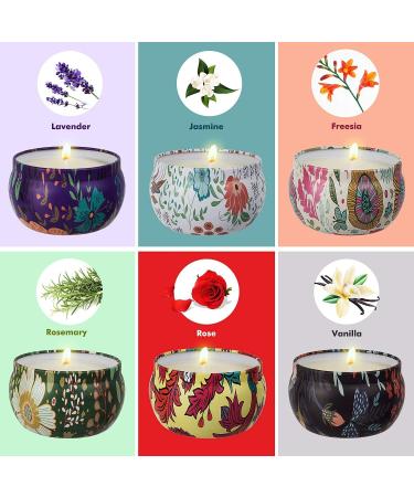 Forest Scented Soy Aromatherapy Candles Set - Stress Relief, Relaxing Aroma for Home, Bath, Yoga - 6 Travel Tins (Bohemian Collection) - Buy Online on SooperMarket.com