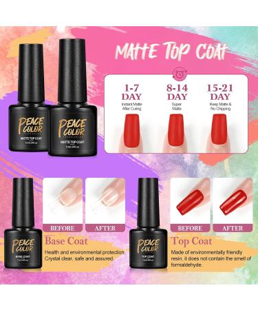 PEACECOLOR Gel Nail Kit with Electric Nail File | 10 Colors Gel Polish Set | 36W UV/LED Lamp | Starter Kit with Professional Manicure Tools & Halloween Decorations - Buy Online on SooperMarket.com