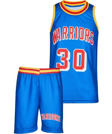 Shop Amdrabola Basketball Children Jersey Set - Boys & Girls Training Kit with Shorts (Ages 4-13) - Stylish Black & Light Blue - Buy Online on SooperMarket.com