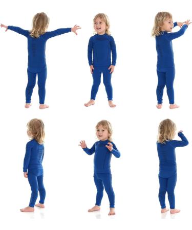 Brubeck Kids Thermo Set | Seamless High-Quality Sports Laundry Shirt & Pants | Easy Care Thermal Wear 116-122 Boy - Deep Blue - Buy Online on SooperMarket.com