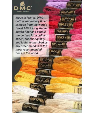 DMC Embroidery Floss Pack - 36 Popular Colors Bundle with Cotton White/Black Thread & Cross Stitch Needles - Buy Online on SooperMarket.com