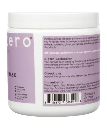 PUREZERO Biotin Strengthening Mask 8oz - Hair Repair and Strengthening Treatment - Buy Online on SooperMarket.com