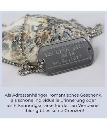 Personalized Dog ID Tags Set - 2 Chains & Silencers | Custom Embossing | Military Style Rambo Design - Buy Online on SooperMarket.com