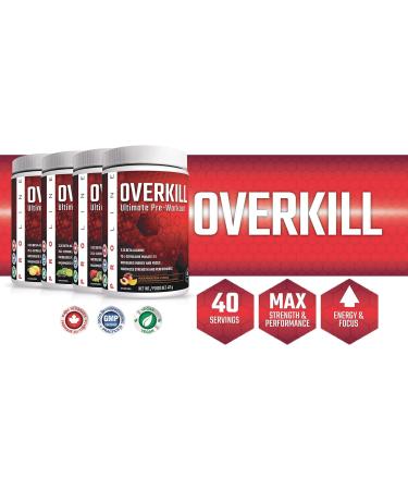 Pro Line Overkill Pre-Workout Powder | Increases Energy & Focus Maximum Strength & Performance Nitric Oxide Booster | 400mg Caffeine 7g L-Citrulline 3.2g Beta Alanine | 40 Servings (Peach Mango) Peach Mango 40 Servings (Pack of 1) - Buy Online on SooperMarket.com