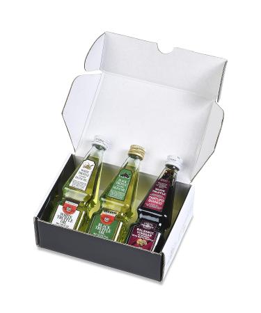 Truffle Oil Gift Box Trio: Black & White Truffle Oil with Truffle Balsamic Vinegar - 55ml (1.86 Fl Oz) Set of 3 Oils - Buy Online on SooperMarket.com
