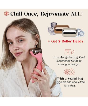 Rena Chris Ice Roller for Face & Body | Stainless Steel Roller Heads for Cooling Relief | Clear Skin & Puffiness Massage Tool - Buy Online on SooperMarket.com