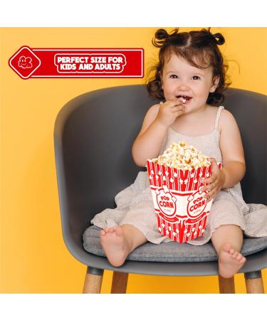 Poppy's Large Popcorn Boxes 200 Pack 46 Oz Concession-Grade Popcorn Buckets Popcorn Machine Accessories for Popcorn Bars Movie Nights Concessions - Buy Online on SooperMarket.com