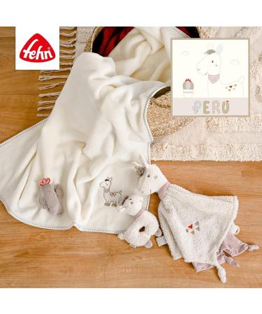 Fehn Activity Toy Lama - Motoric Baby Toy with Fastening Ring | Gripping Elements for Infants & Toddlers | Cuddly Animal Toy for 0+ Months - Buy Online on SooperMarket.com