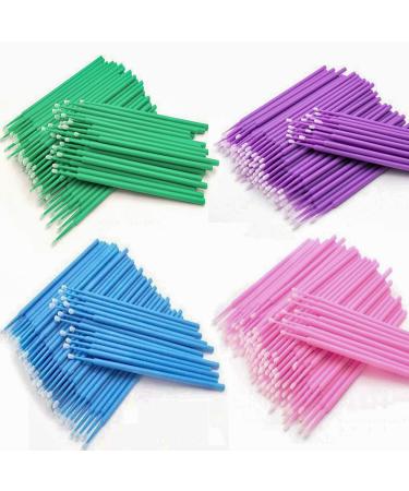 Botanique 200pcs Micro Applicator Brushes Disposable Eye Extension Brushes Micro Make Up Mascara Brushes Oral and Dental Colour Green