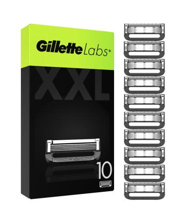 Gillette Labs with Exfoliating Bar and Heated Razor Blades 10 Refills 10 count (Pack of 1)