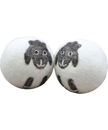 Pachamama Handmade XL Wool Tumble Dryer Balls 7cm 3 Pk Reduce Drying Time Save Energy Fabric Soften Reduce Static Reduce Wrinkles Unscented Long Life - Cute Sheep Pattern Felted by Hand Fair Trade - Buy Online on SooperMarket.com