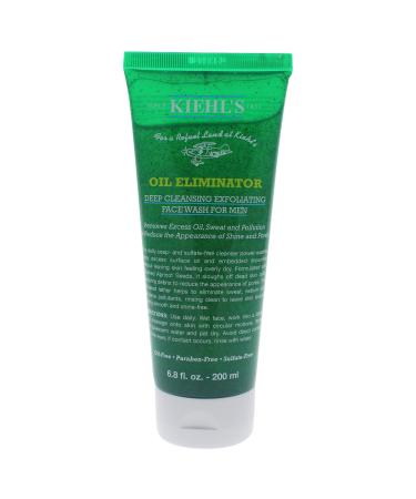 Kiehl's Men's Oil Eliminator Deep Cleansing Exfoliating Face Wash  Apricot  6.8 Ounce