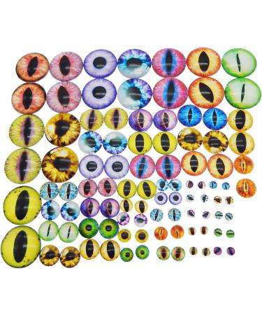 Julie Wang Glass Dragon Eye Cabochons - 180PCS Assorted Sizes for Doll Making & Jewelry Settings - Buy Online on SooperMarket.com