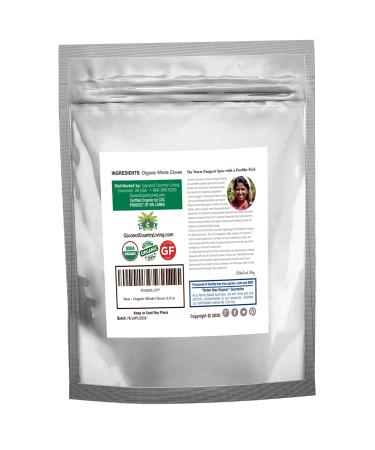 Organic Cloves Whole 3.5 oz - Freshly Harvested Finest Whole Clove Spice (Fairtrade) - Buy Online on SooperMarket.com