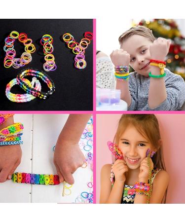 LauCentral 28 Colors Premium Rubber Bands Refill Loom Set for Kids - Bracelet Making Kit with Clips, Beads, and Charms - Creative DIY Craft Gift - Buy Online on SooperMarket.com