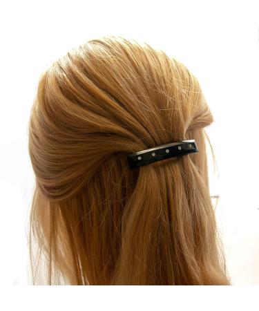 Buy 1pc Black Patent Clasp with Rhinestones - 6.6x1.2CM - Made in Germany | WeLoveBeads - International Shipping Available - Buy Online on SooperMarket.com