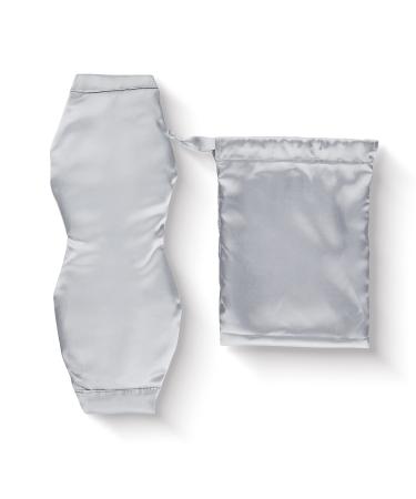 Conair Weighted Eye Mask for Sleeping  Satin Lavender Scented Eye Mask with Storage Pouch in Silver by Travel Smart