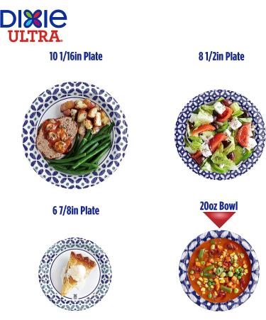 Dixie Ultra Paper Bowls 20oz - 56 Count | Strong and Durable Bowls for Parties and Events - Buy Online on SooperMarket.com
