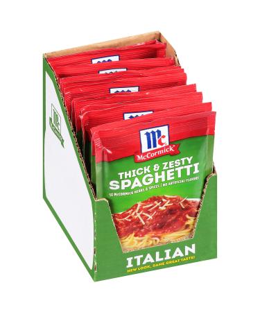 McCormick Thick & Zesty Spaghetti Sauce Mix, 1.37 oz (Pack of 12)