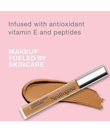 Neutrogena Healthy Skin Radiant Brightening Cream Concealer | Lightweight Perfecting Concealer | Bisque Light/Medium 02 | Non-Comedogenic Formula | 0.24 oz - Buy Online on SooperMarket.com