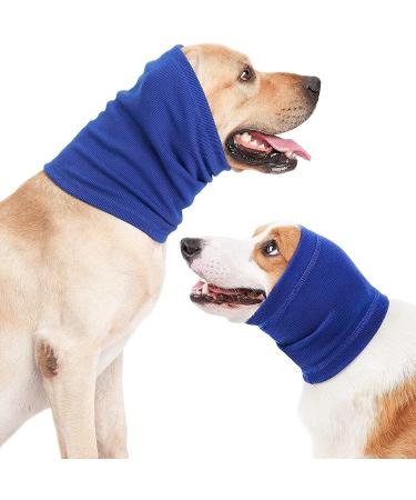 Dog Snood Pet Neck Protector Ears Warmer Calming Hoodies for Dogs Earmuff Noise Protection for Anti-anxiety Grooming Bathing Comfort Ear Covers (M Size Blue) M Blue - Buy Online on SooperMarket.com