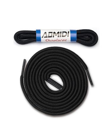 AOMIDI 2 Pair Shoelaces Round Athletic Shoes Lace for Boot Laces Shoelaces and Multiple Shoe Types Replacements 40" inches (102 cm) Black