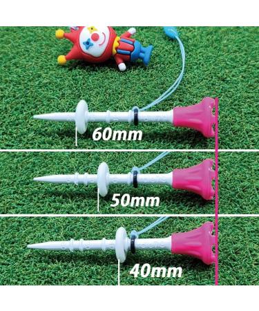 BIRDIE79 Upgraded Premium Big Head Silicone Golf Tees 3-1/4 Height Adjustable - Tee Off with Greater Consistency - Excellent Durability - Golf Tee Hanger - 1 Pack (9 Tees + 2 Figures) - Buy Online on SooperMarket.com