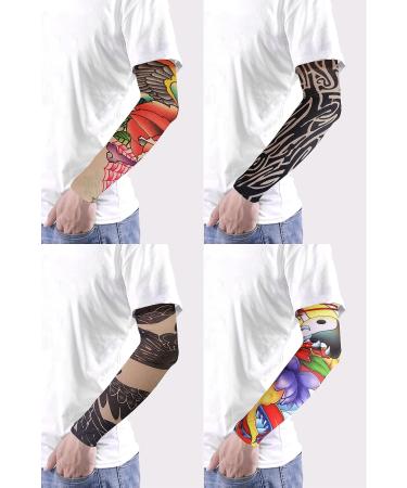BULEFSEA Temporary Tattoo Sleeves - 10 Piece Kit for Men and Women | Fake Sunscreen Designs - Buy Online on SooperMarket.com