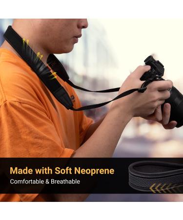 Mirrorless Camera Neck Strap Shoulder Belt for Sony, Fujifilm, Nikon, and Canon - Black - Buy Online on SooperMarket.com