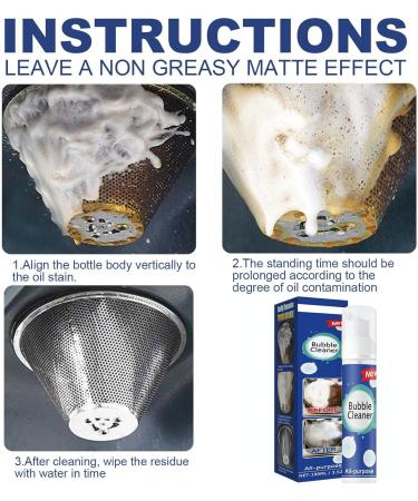 Luftune Bubble Cleaner Luftune All Purpose Rinse Cleaning Spray All-Around Kitchen Cleaning Foam Kitchen Bubble Cleaner Spray Foaming Heavy Grease Cleaner for Hoods Stovetop (3pcs) - Buy Online on SooperMarket.com