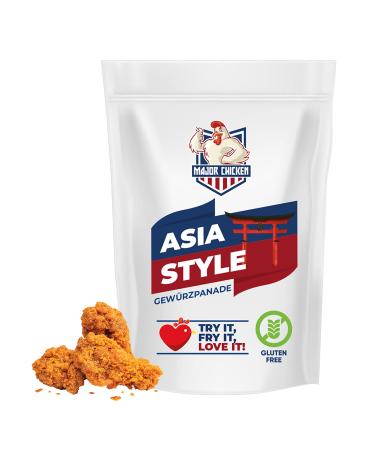 Major -chicken "Asia Style" - Chicken spice panade/chicken marinade 500g - for the original Fried chicken taste - crispy tasty & smokey - breading for chicken wings hot wings and much more!Asia Style 500 g (1 Pack)