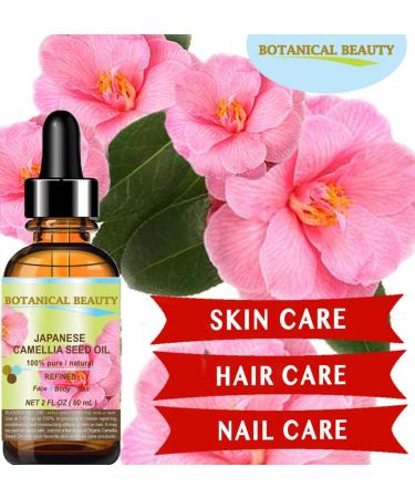 Japanese CAMELLIA Seed Oil - 100% Pure Natural Cold Pressed Carrier Oil for Hair Skin & Nails | 4 Fl. oz by Botanical Beauty - Buy Online on SooperMarket.com