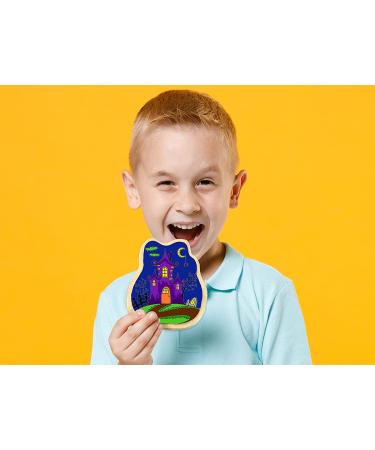 Halloween Cookies Decorating Kit for Kids | 4 Jumbo Cookies + 3 Edible Markers | Pumpkin Witch Ghost Theme | Individually Wrapped | Fun Holiday Activity - Buy Online on SooperMarket.com