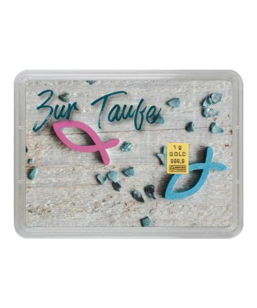 Goldpiecese24 | 1g Gold Bar Gift for Baptism | Black Gift Box | Perfect Blessing Idea - Buy Online on SooperMarket.com